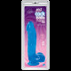 Фаллоимитатор Doc Johnson Jelly Jewels Cock and Balls with Suction Cup Голубой