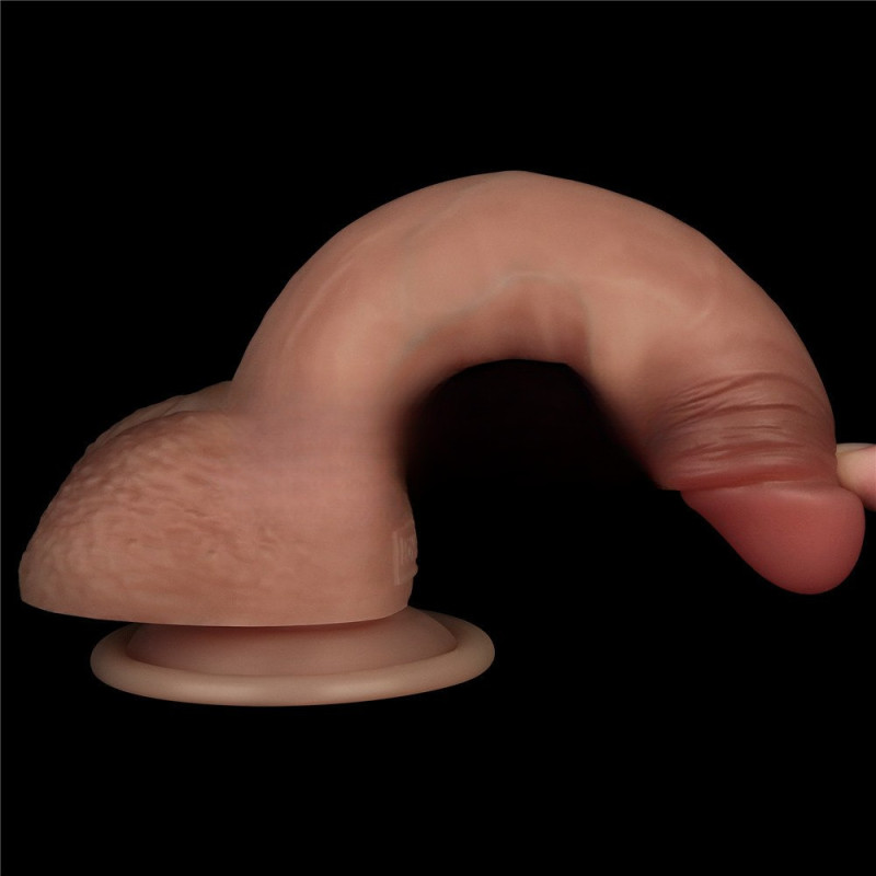 Фалоімітатор LoveToy Sliding Skin Pro Dual Layer Silicone Dong 7.5