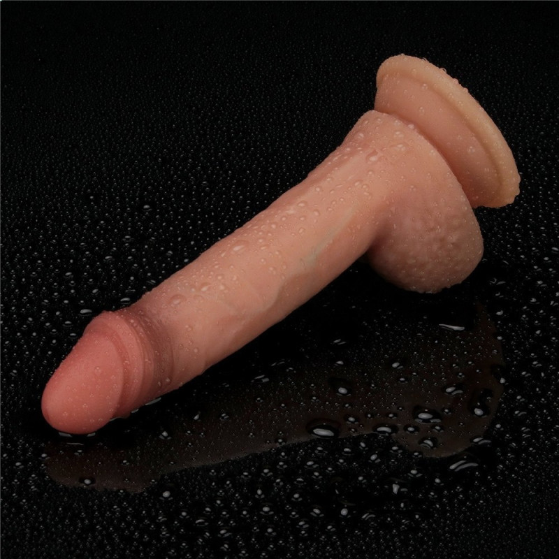 Фалоімітатор LoveToy Sliding Skin Pro Dual Layer Silicone Dong 7.5