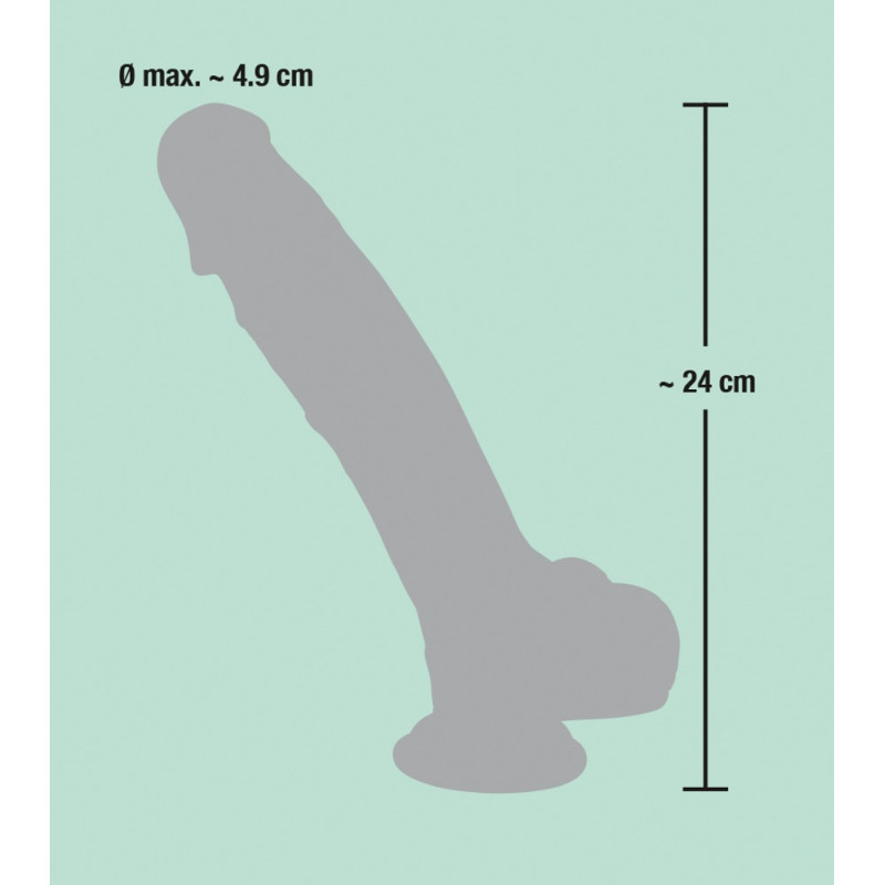 Фаллоимитатор You2Toys с мошонкой Medical Silicone Dildo Телесный 24 см 52669