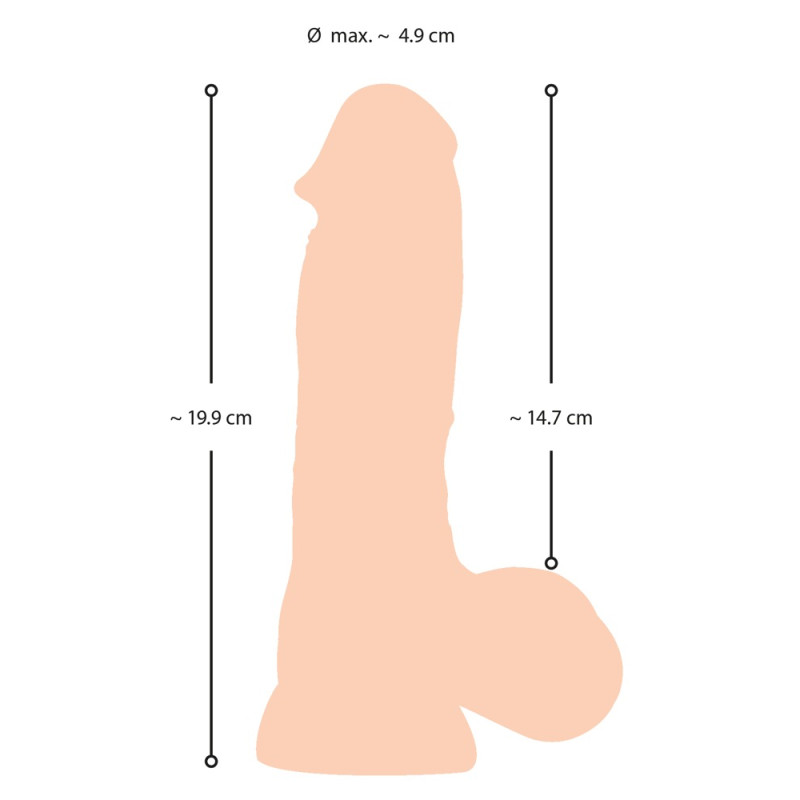 Фаллоимитатор Nature Skin Dildo With Movable Skin, 20 см