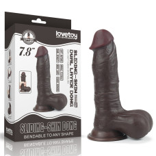 Фалоімітатор LoveToy Sliding-Skin Dual Layer Dong 7.8 Black