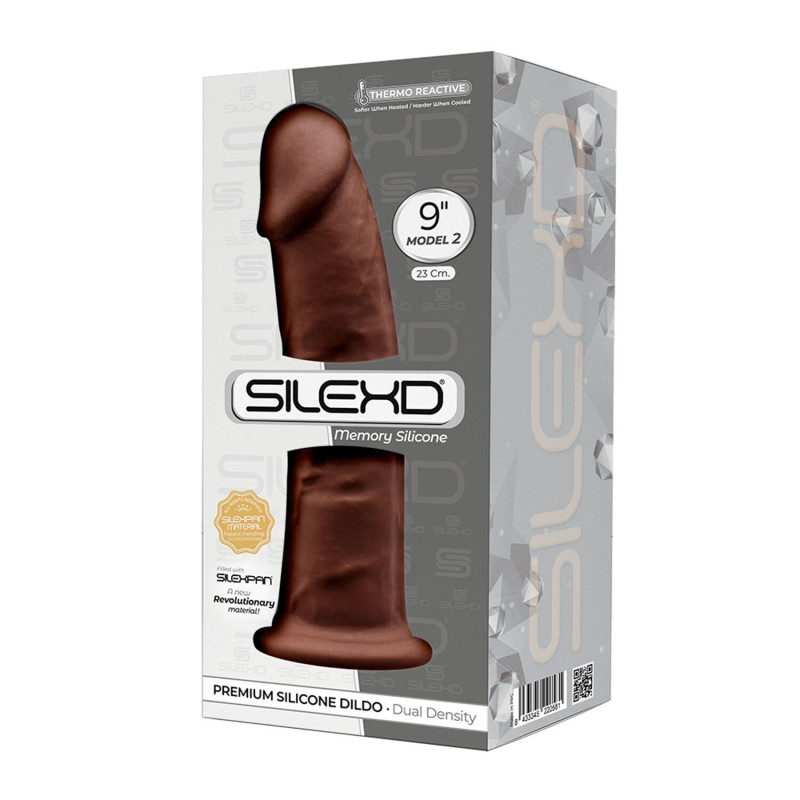 Фаллоимитатор SilexD Oscar Brown (MODEL 2 size 9in), двухслойный, силикон + Silexpan, диаметр 5,4см