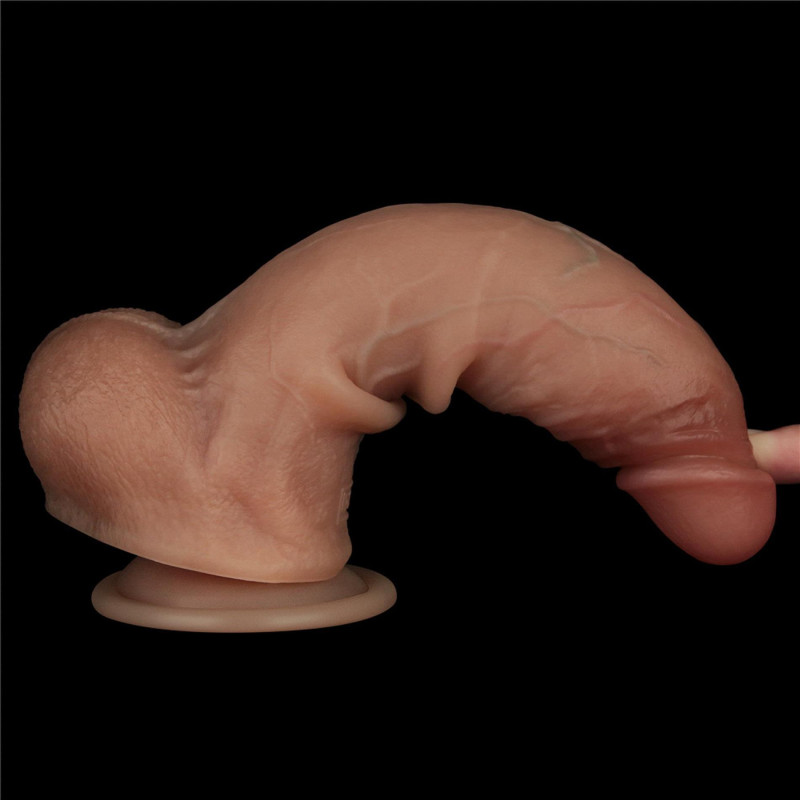 Фалоімітатор LoveToy Sliding Skin Pro Dual Layer Silicone Dong 8.5 Flesh #1