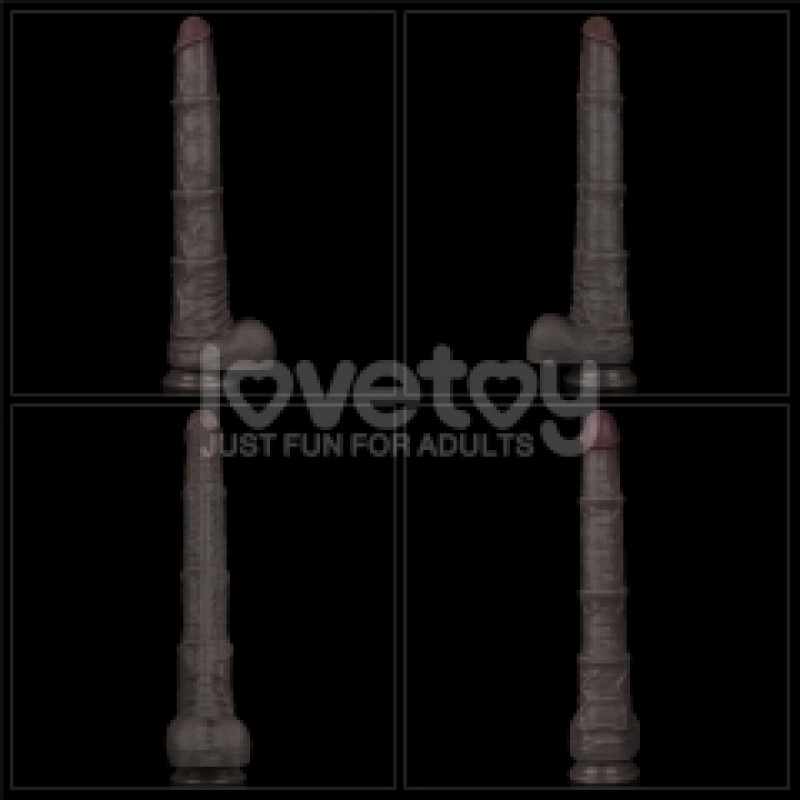 Фалоімітатор LoveToy Dual Layered Bendable Silicone Cock XXL 16 Black