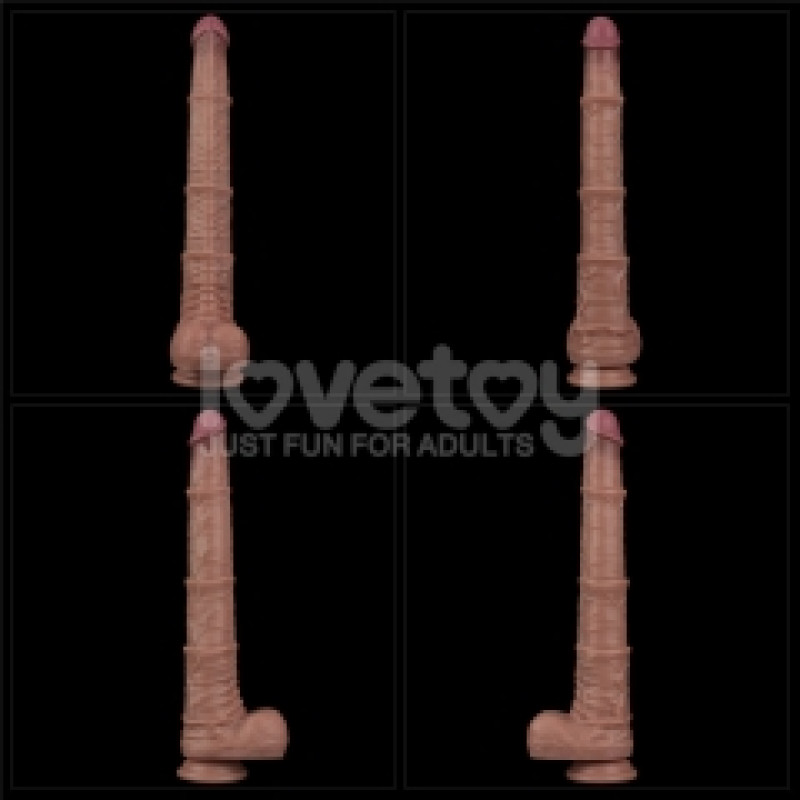 Фалоімітатор LoveToy Dual Layered Bendable Silicone Cock XXL 16 Flesh