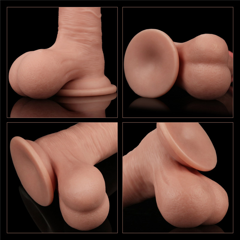 Фалоімітатор LoveToy Sliding-Skin Dual Layer Dong 7.8 Flesh