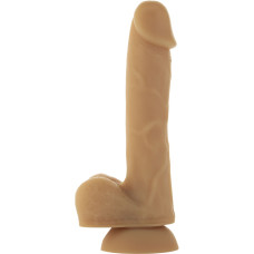 Гибкий фаллоимитатор на присоске ADDICTION — ANDREW 8″ Silicone Dong — Caramel, виброшар.