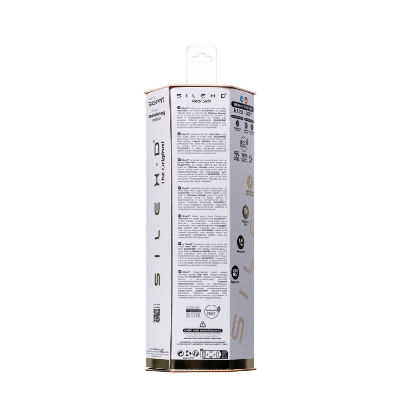 Фалоімітатор SilexD Johnny Real Skin Flesh (7in MODEL 1), суперсофт-силікон+Silexpan, діаметр 3,8см