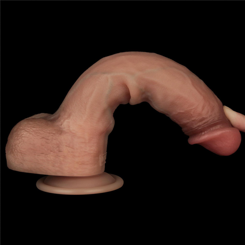 Фалоімітатор LoveToy Sliding Skin Pro Dual Layer Silicone Dong 9 Flesh