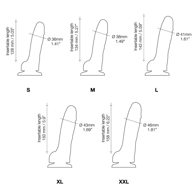 Реалистичный фаллоимитатор Strap-On-Me Sliding Skin Realistic Dildo Vanille - XL, эффект подвижной кожи