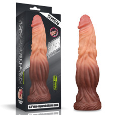 Фалоімітатор LoveToy DualLoveToyLayered Silicone Cock 9.5 Brown