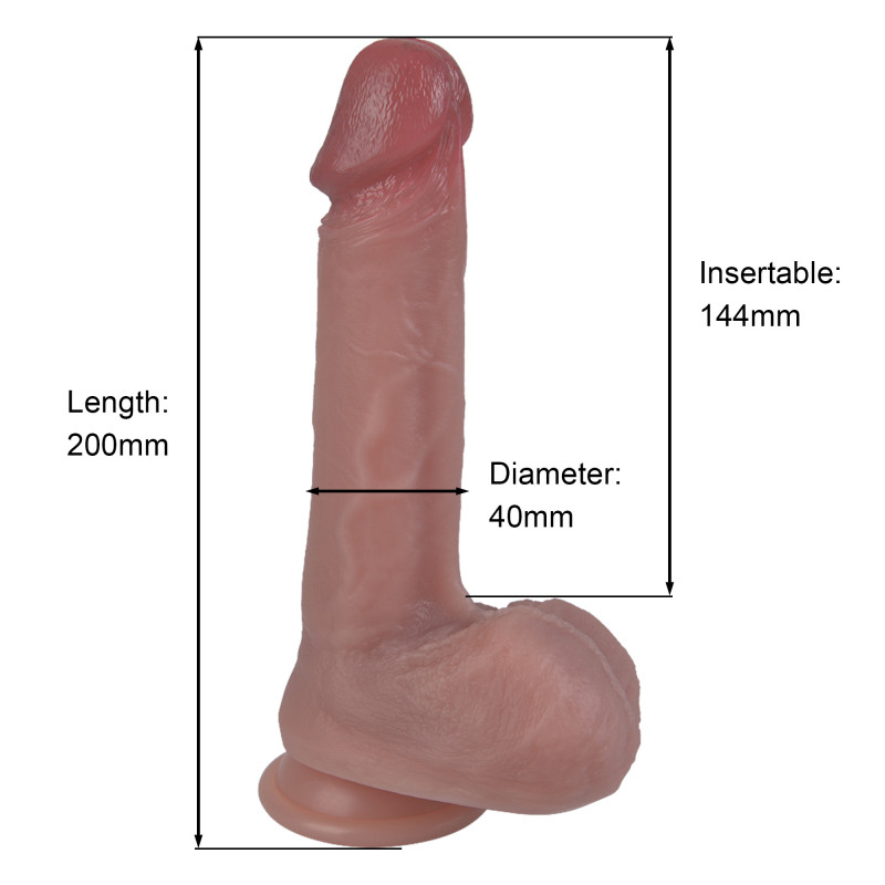Фалоімітатор Erospace Natural Play Silicone Dildo D1, 21 см
