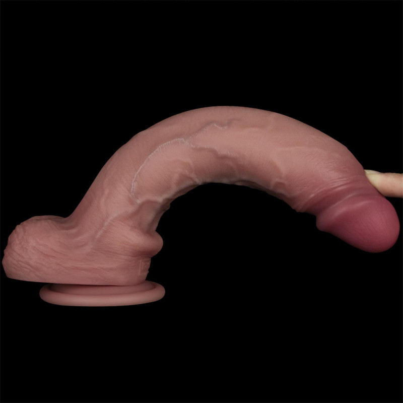 Фалоімітатор LoveToy Sliding Skin Pro II Dual Layer Silicone Dong 10 Flesh