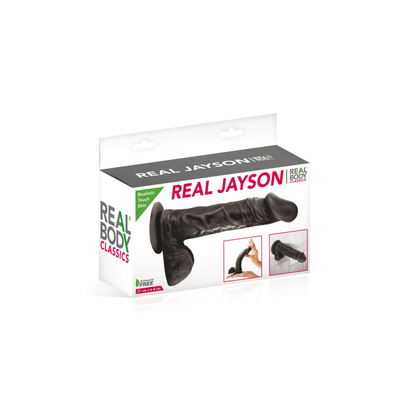 Фаллоимитатор на присоске Real Body Real Jayson Черный