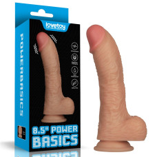 Реалистичный вибратор LoveToy Vibrating Power Basics Cock 8.5