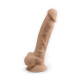 Фалоімітатор з вібрацією SilexD Vetus Vibro Flesh (MODEL 1 size 8in) + LRS, двошаровий, діам. 4,2 см