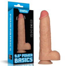 Реалистичный вибратор LoveToy Vibrating Power Basics Cock 9.5
