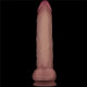 Реалистичный вибратор LoveToy Vibrating Sliding Skin Pro II Dual Layer Silicone Dong 10 Flesh