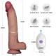 Реалистичный вибратор LoveToy Vibrating Sliding Skin Pro II Dual Layer Silicone Dong 10 Flesh