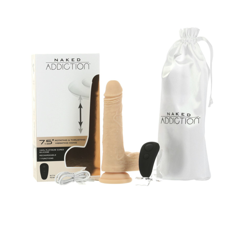 Фалоімітатор з ротацією та пульсацією Naked ADDICTION The Freak 7,5 Rotating & Thrusting Vibrating