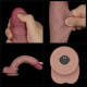 Реалистичный вибратор LoveToy Vibrating Sliding Skin Pro II Dual Layer Silicone Dong 10 Flesh