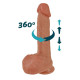 Вібратор Erospace Natural Play Thrusting Dildo with Swing Motion and Heating D6, 22 см
