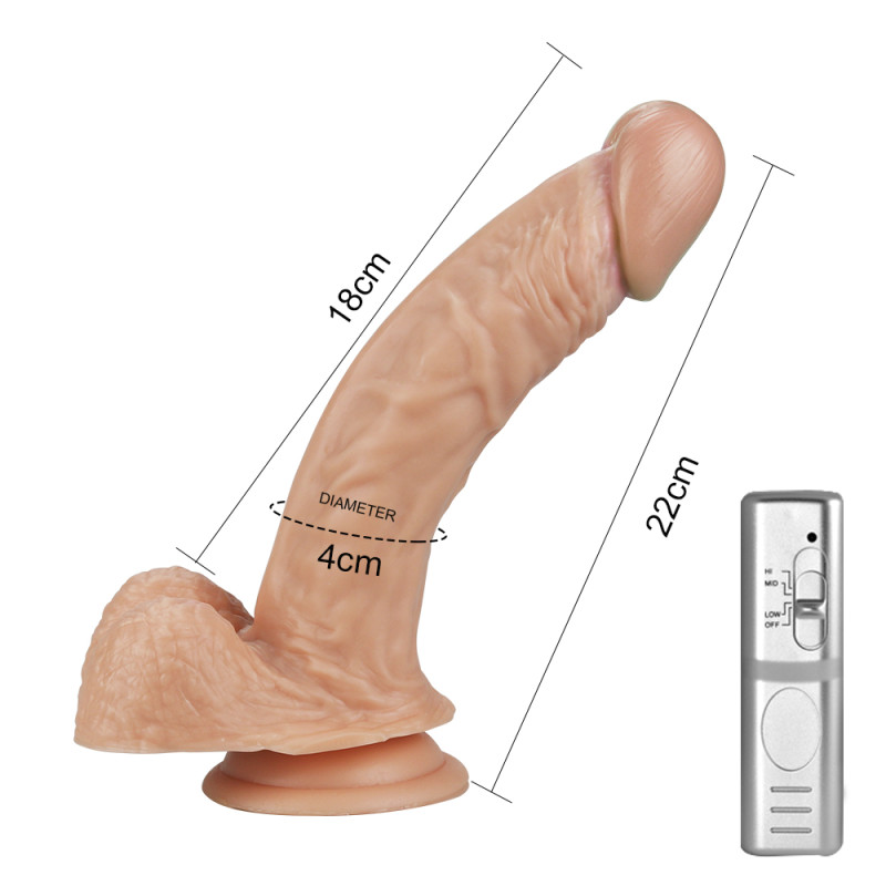 Вібратор LoveToy Real Extreme Vibrating Dildo 8.5