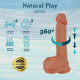 Вібратор Erospace Natural Play Thrusting Dildo with Swing Motion and Heating D6, 22 см