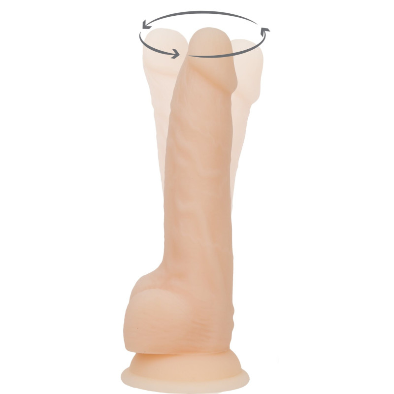 Фалоімітатор з вібрацією та ротацією Naked ADDICTION James 8 Rotating & Vibrating Dong, пульт ДК
