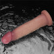 Реалістичний вібратор LoveToy Vibrating Sliding Skin Pro II Dual Layer Silicone Dong 9 Flesh