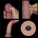 Реалістичний вібратор LoveToy Vibrating Sliding Skin Pro II Dual Layer Silicone Dong 9 Flesh