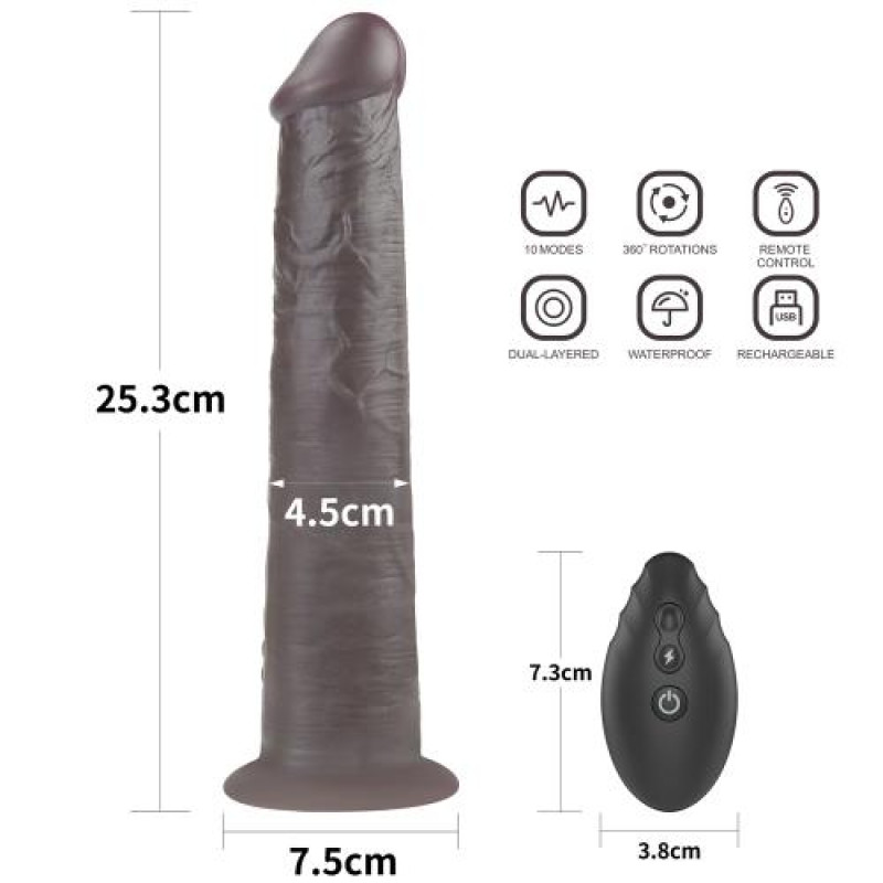 Вибратор LoveToy DualLoveToyLayered Silicone Rotator 10 Black