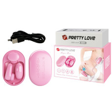 Віброяйце з стимулятором Pretty Love Magic Box, 12 vibration settings, 7 taping settings