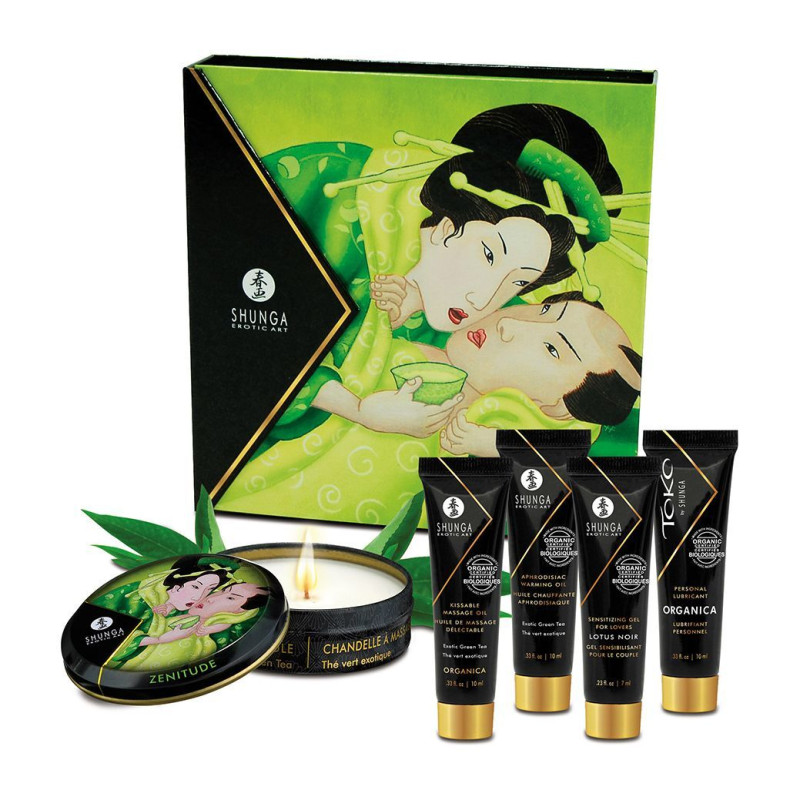 Подарунковий набір Shunga GEISHAS SECRETS ORGANICA Exotic Green Tea: для шикарної ночі вдвох