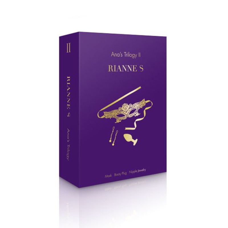 Романтичний подарунковий набір RIANNE S Ana's Trilogy Set II: пробка 2,7 см, ласо для сосків, маска
