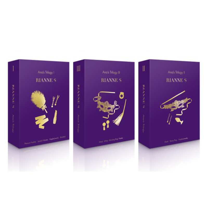 Романтичний подарунковий набір RIANNE S Ana's Trilogy Set II: пробка 2,7 см, ласо для сосків, маска