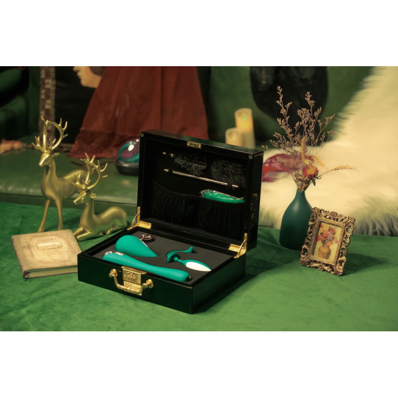 Набір Knight Jenay Pandora Box: вакуумний вібратор, вібратор з камерою, віброяйце, лоскітка, стрічка