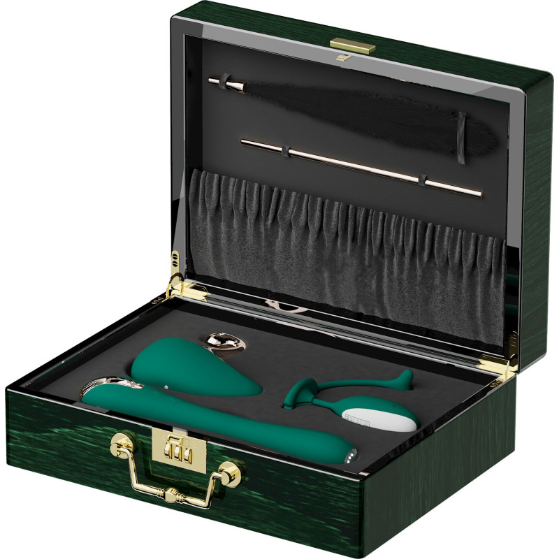 Набір Knight Jenay Pandora Box: вакуумний вібратор, вібратор з камерою, віброяйце, лоскітка, стрічка