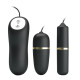 Віброяйце з вібропулею Pretty Love Electric Stimulation Double Vibro-Bullets Black