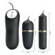 Віброяйце з вібропулею Pretty Love Electric Stimulation Double Vibro-Bullets Black