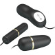 Віброяйце з вібропулею Pretty Love Electric Stimulation Double Vibro-Bullets Black