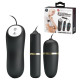 Віброяйце з вібропулею Pretty Love Electric Stimulation Double Vibro-Bullets Black