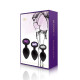 Набор анальных пробок с кристаллом Rianne S: Booty Plug Set Черные, диаметр 2,7см, 3,5см, 4,1см