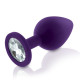 Набор анальных пробок с кристаллом Rianne S: Booty Plug Set Фиолетовый, диаметр 2,7см, 3,5см, 4,1см