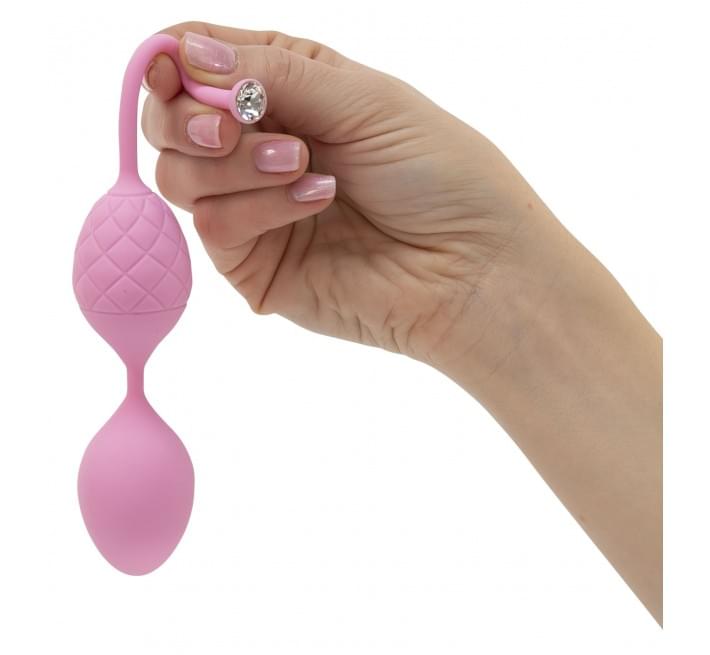 Роскошные вагинальные шарики PILLOW TALK Frisky с кристаллом Сваровски Розовые