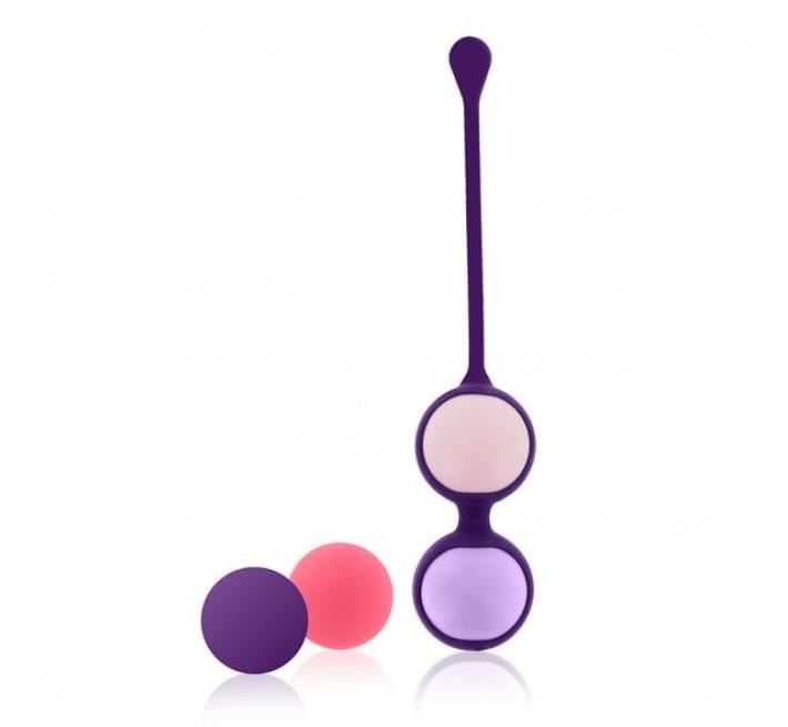 Набор вагинальных шариков Rianne S: Pussy Playballs Кораловый, вес 15г, 25г, 35г, 55г, монолитные