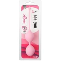 Вагинальные шарики Dreamtoys SEE YOU IN BLOOM DUO BALLS 36 мм Розовые