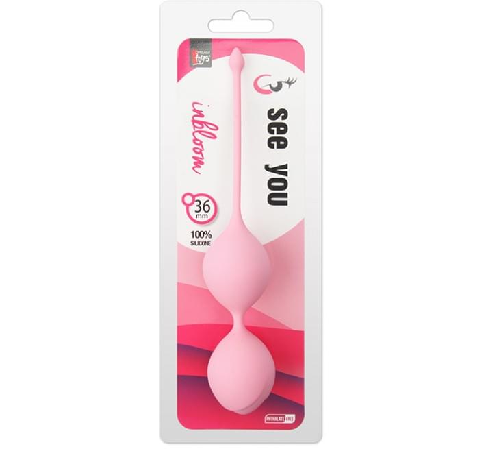 Вагінальні кульки Dreamtoys SEE YOU IN BLOOM DUO BALLS 3,6 см Рожеві