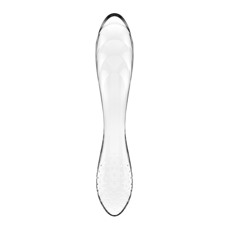 Двухсторонний стеклянный дилдо Satisfyer Dazzling Crystal 1 Transparent, очень крепкий, без стопера.